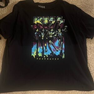 Vintage Kiss Logo Black T-Shirt